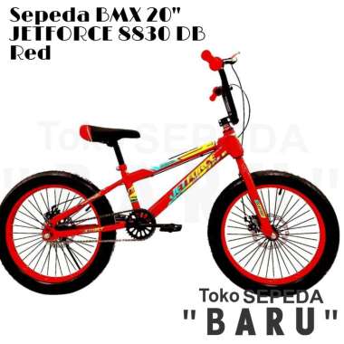 TB - Sepeda BMX JETFORCE Ukuran 20 Inch Ban 3.0 Disc Break Red