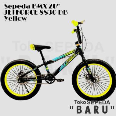 TB - Sepeda BMX JETFORCE Ukuran 20 Inch Ban 3.0 Disc Break Yellow