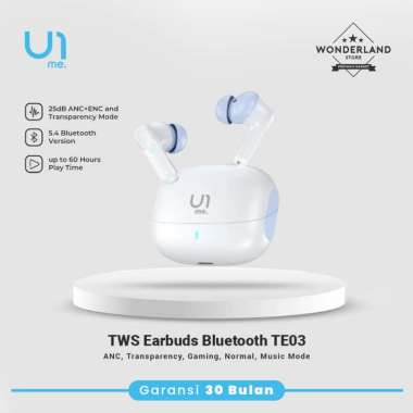 U1me Space Pro TWS Earphone Bluetooth 5.4 ANC Mode, Transparency, Music, Gaming Mode Low Latency