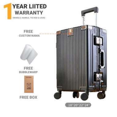 Dream Koper 22 inch 24 inch Free Custom Nama & Logo TSA Lock Roda 360° M101 Kabin Hitam