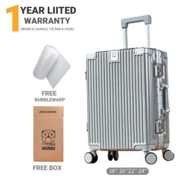 Dream Koper 22 inch 24 inch Free Custom Nama & Logo TSA Lock Roda 360° M101 Kabin Silver