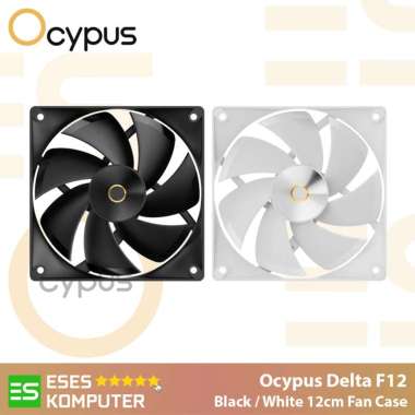 Fan OCYPUS Delta F12 PWM BK-WH Black / White | 12cm 120mm Kipas Casing Putih
