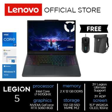 Lenovo Legion 5i 15IRX10 Core i7-14700HX 24GB 512GB RTX 5060 8GB W11 OH24