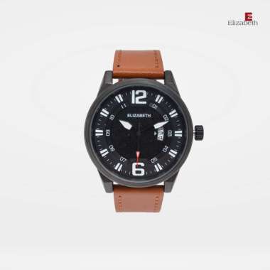Jam Tangan Pria - Elizabeth | Leather Strap 2208-0107 Black