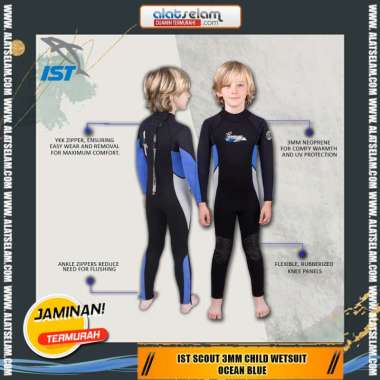 IST Scout 3mm Child Wetsuit - Ocean Blue / Pakaian Selam Anak Anak / Wetsuit Anak