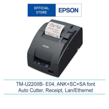 Printer EPSON TM-U220IIB E04 Thermal Printer LAN ANK+SC+SA font Auto Cutter, Receipt, Lan/Ethernet