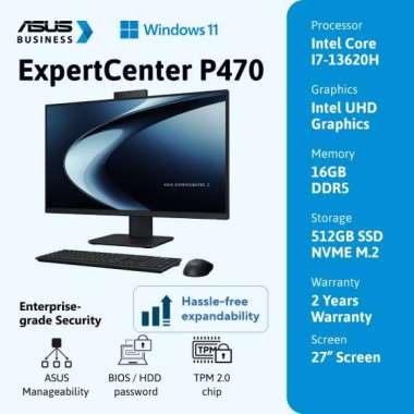 ASUS PC AIO ExpertCenter P470VAK-B7150WS 27" Intel Core i7-13620H 16GB DDR5 512GB SSD Windows 11 Hom