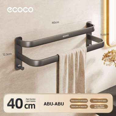 ECOCO Alumunium Towel Hanger - Gantungan Handuk Aluminium Rak Gantung Handuk Dinding Gantungan Handu