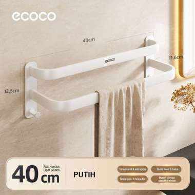 ECOCO Alumunium Towel Hanger - Gantungan Handuk Aluminium Rak Gantung Handuk Dinding Gantungan Handu