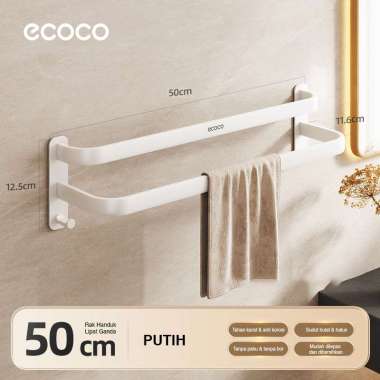 ECOCO Alumunium Towel Hanger - Gantungan Handuk Aluminium Rak Gantung Handuk Dinding Gantungan Handu