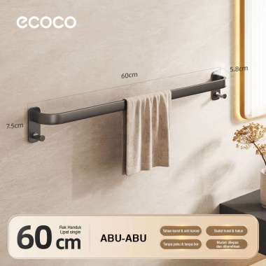 ECOCO Alumunium Towel Hanger - Gantungan Handuk Aluminium Rak Gantung Handuk Dinding Gantungan Handu