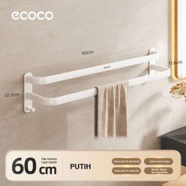 ECOCO Alumunium Towel Hanger - Gantungan Handuk Aluminium Rak Gantung Handuk Dinding Gantungan Handu