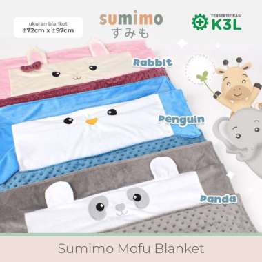Sumimo Mofu Blanket/ Selimut Anak Karakter Hewan Soft Material Minky - Lavie Baby House Penguin