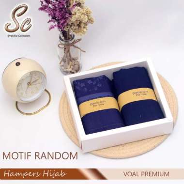 Hampers Hijab Voal Premium | Kado guru,ulang tahun,wedding,lebaran KADO GURU Navy