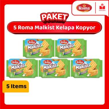 Paket 5 Roma Malkist Kelapa Kopyor