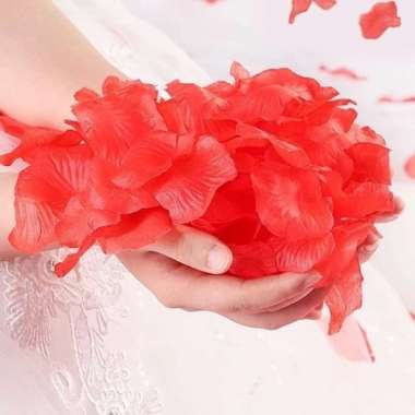 Rose Petal / Mawar Tabur / Kelopak Bunga Mawar Palsu Merah