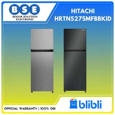 Kulkas 2 Pintu Hitachi HRTN5275MFBBKID 260 Liter Kulkas Hitachi Inverter