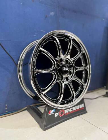 HSR FE03 R16 untuk Mobil Yaris - Velg Vios Ring 16 warna Black Chrome limited - Pelek Fitra Eri