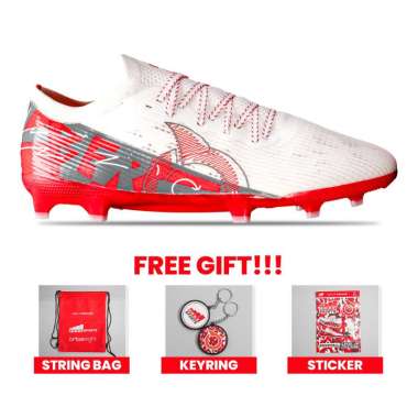 Ortuseight x Rank Sports Sepatu Bola Catalyst Liberte V4 FG SE - White/Ortred/Grey 41