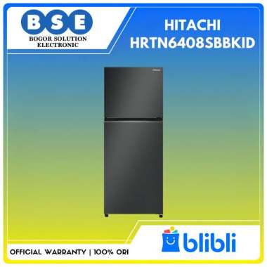 Kulkas HITACHI Inverter HRTN6408SBBKID Hitachi 374 Liter Kulkas Top Freezer HRTN6408