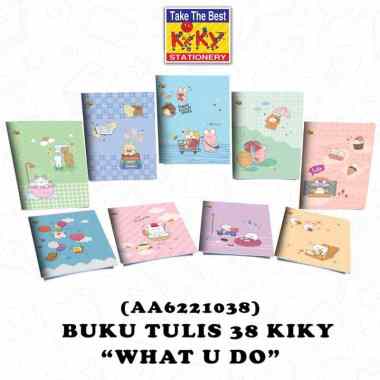 KIKY Buku Tulis 38 Lembar - 1 Pak 10 Buku Gambar Garis Berwarna
