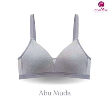 Chelyne BH Wanita V78289 Full Cup Bra - Bahan Spandex Emboss Tanpa Kawat Penyangga - Daily Comfort B