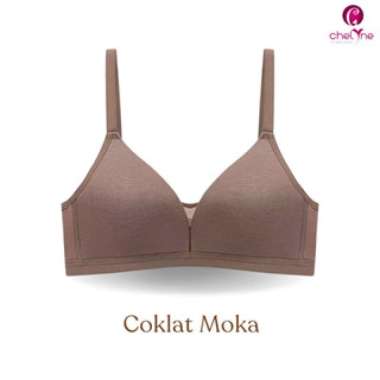 Chelyne BH Wanita V78289 Full Cup Bra - Bahan Spandex Emboss Tanpa Kawat Penyangga - Daily Comfort B