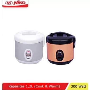 Niko Rice Cooker 3 In 1 Kapasitas 1.2 Liter NK 12BG / 12WS 1,2 L NK 12BG