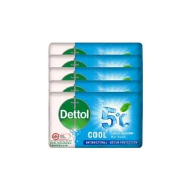 Promo Harga Dettol Bar Soap Cool per 5 pcs 100 gr - Blibli