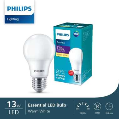 Lampu Philips Essential LED Bulb Bohlam 13W E27 3000K Kuning