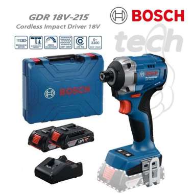 Mesin Obeng Baterai Cordless Impact Driver 18V Bosch GDR 18V-215 Professional