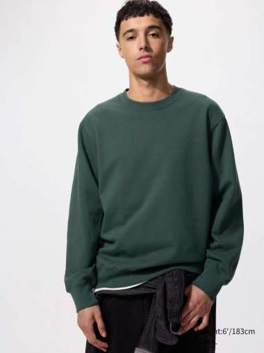 UNIQLO sweater Sweatshirt Pria Lengan Panjang GREEN L