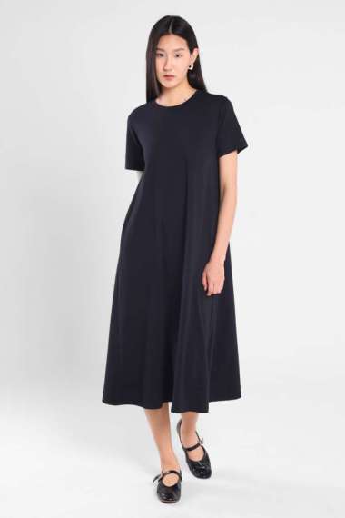 Minimal - Amyra - Dress Knit A Line - Black M Black