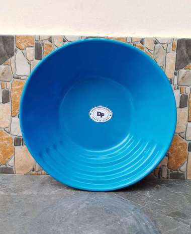 38cm Alat Dulang Emas Dulangan Mas Fiber Gerigi Baskom Biru Gold Pan Panning