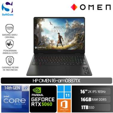 HP OMEN 16 am0887TX i9 14900HX/16GB/1TB SSD/RTX5060 8GB/16"2K 165Hz/W11