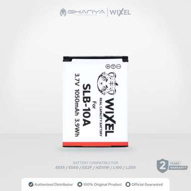 WIXEL Baterai Kamera SLB-10A for Samsung EX2F L100 L110 L120 L200 L313 ES50 ES55 INV9 PL50 PL51 PL55