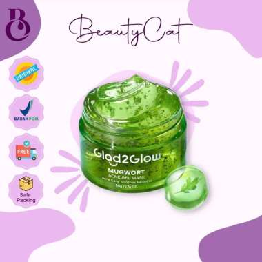 Glad2Glow Gel Mask - Pure Mugwort Acne 50gr - Glad 2 Glow Masker Mugwort