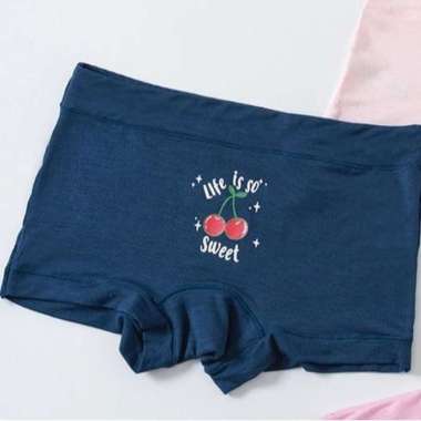 Young Curves Panty Kids Cherry Viscose Boxshort C24-100195 L Dark Blue