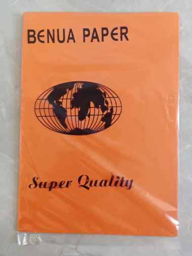Kertas Warna A4 Benua Paper (25 Lembar) Orange Tua