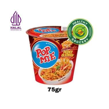 Pop Mie Goreng Pedes Gledek 75gr / Pop Mie