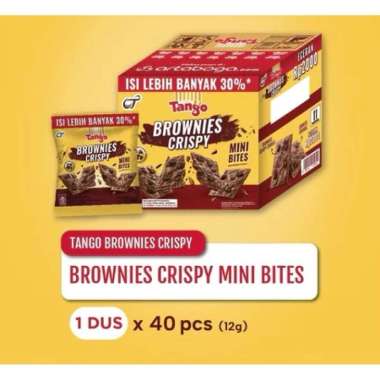 Tango Brownies Crispy Mini Bites Cokelat [40 pcs/ 4 Renceng/ Karton]