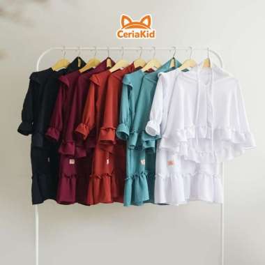 [Ceriakid[ Gamis Anak Perempuan Lebaran Inaya 1-9Tahun S Putih