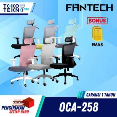 Fantech OCA258 / OC-A258 Kursi Kantor Office Chair OCA-258 Putih