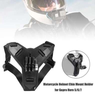 Mounting Dagu Helm Fullface Action Camera Universal Dudukan Kamera Breket Perlengkapan Rekam Motovlo