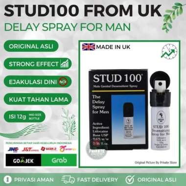 STUD 100 DELAY SPRAY STRONG FROM UK - Semprot Kuat Tahan Lama Pria Keras Original Asli Long Lasting