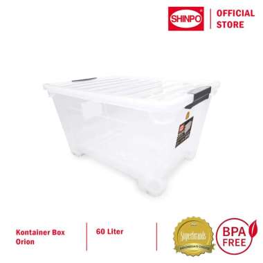 Shinpo - ORION Container Box Transparan dengan Roda CB 60
