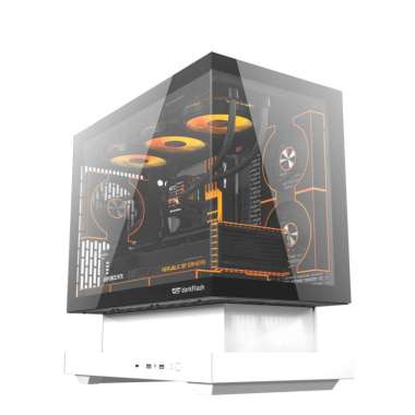 darkFlash FLOATRON F1 M-ATX PC Casing [NO FAN] / Casing PC Tanpa Fan Putih