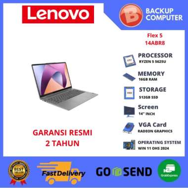LAPTOP LENOVO 2-IN-1 Flex 5 14ABR8 82XX00HXID/82XX00HVID RYZEN 5 5625U 16GB RAM