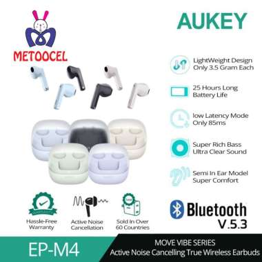 AUKEY EP-M4 TWS Bluetooth Active Noise Cancelling Move Vibe Series True Wireless Earbuds TWS