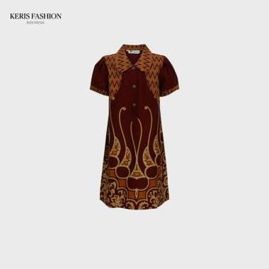 Keris Gallery Dress Anak Batik Lengan Pendek Motif Parang Anom Komb Tirtotejo XL Merah